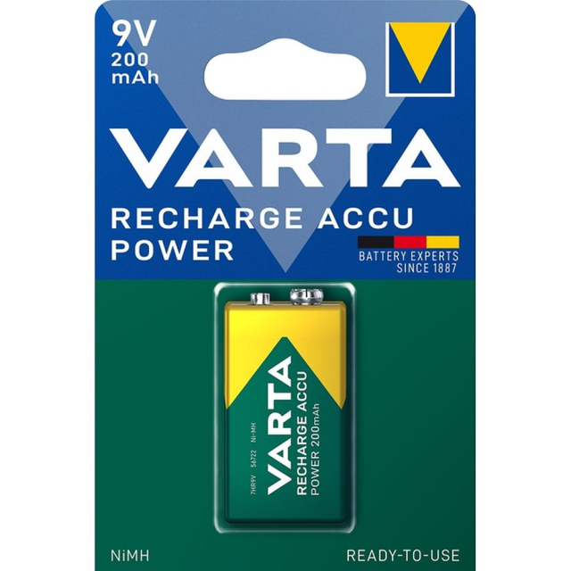 VARTA dobíjecí baterie 9 V, 200 mAh, Accu Power, 1 ks