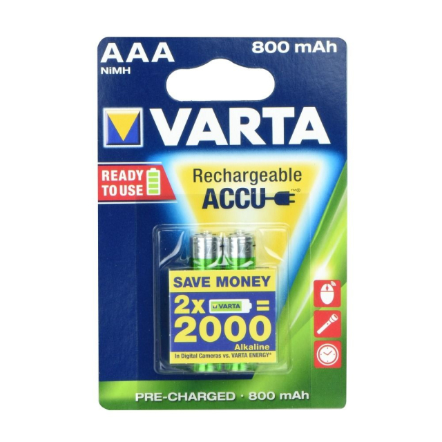 VARTA dobíjecí baterie R3 (AAA) 800 mAh, 2 kusy