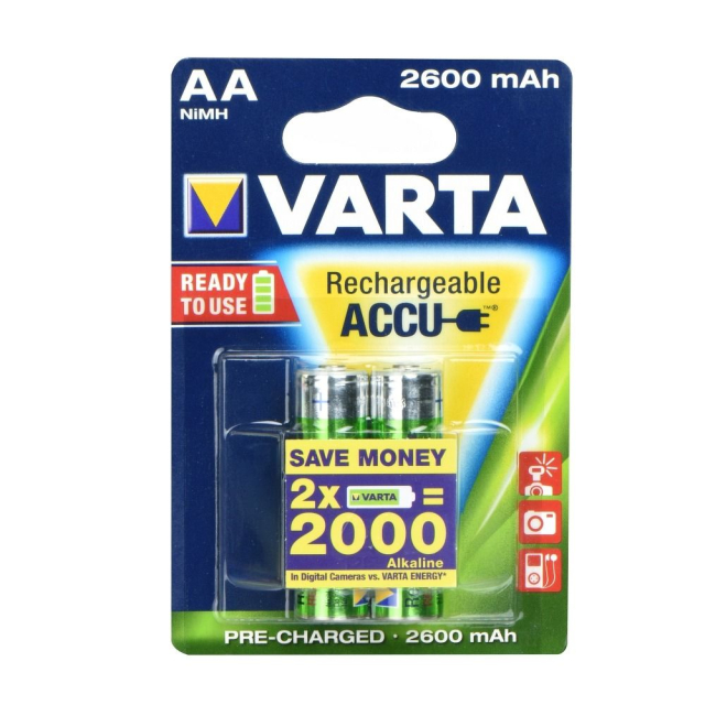 VARTA dobíjecí baterie R6 (AA) 2600 mAh Professional Ready, 2 ks