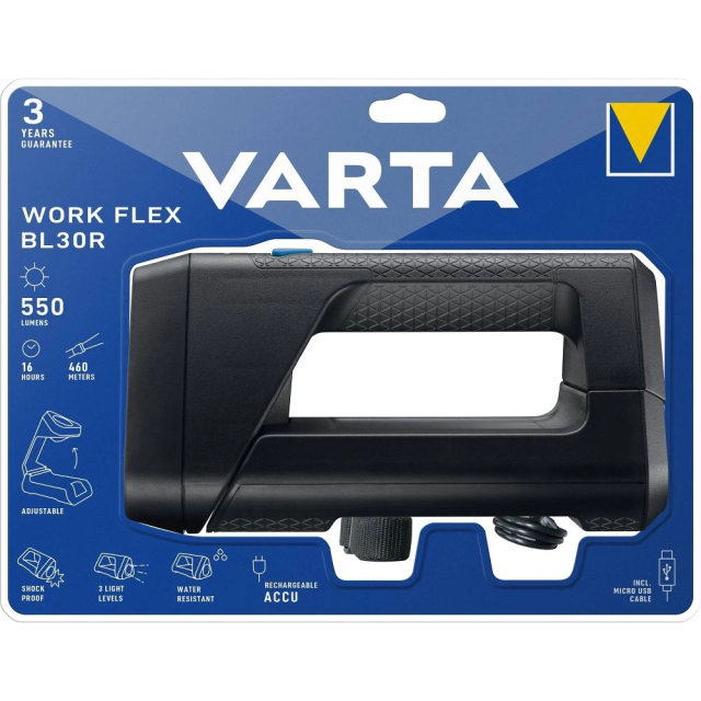 VARTA LED svítilna, dobíjecí, pracovní, BLR30R, 550 lm, 18684