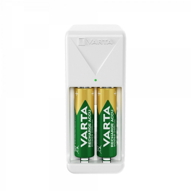 VARTA MINI CHARGER 57656 + 2 ks dobíjecích baterií R6 (AA) 2100 mAh