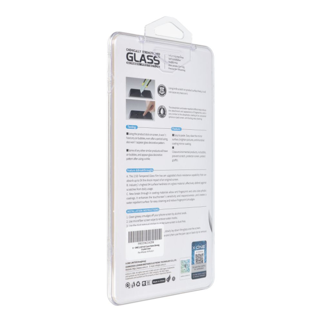 X-ONE Full Cover Extra Strong Crystal Clear – tvrzené sklo 9H pro iPhone 15 Pro