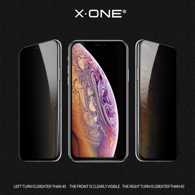 X-ONE Full Cover Extra Strong Privacy – pro iPhone 11 Pro Max (plně lepené) tvrzené sklo 9H