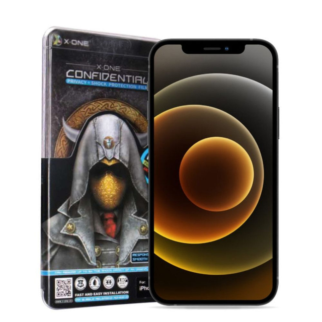 X-ONE Full Cover Extra Strong Privacy – pro iPhone 15 Pro Max (plně lepené) tvrzené sklo 9H
