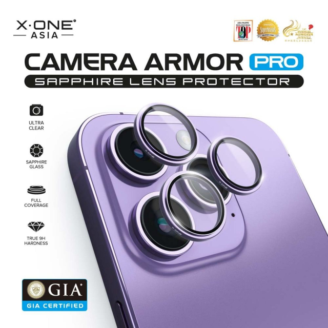 X-ONE Sapphire Camera Armor Pro – pro iPhone 16e / 17e – stříbrná
