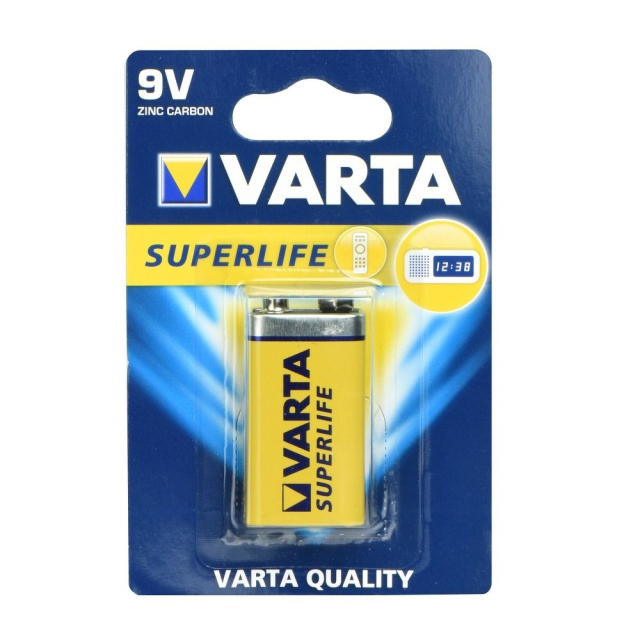 Zinková baterie VARTA 9 V Superlife, 1 ks
