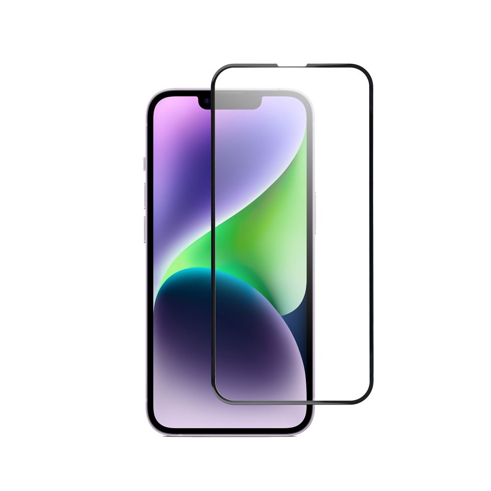 Tvrzené sklo pro iPhone 13 / 13 PRO / 14 / 16e / 17e (SE 4 2025) (plně lepené) Blue Star 5D černé