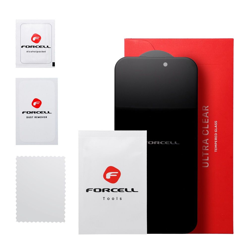 Tvrzené sklo pro iPhone 13 / 16e / 17e (SE 4 2025) Forcell Privacy Glass, černé