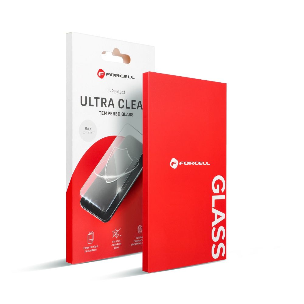 Tvrzené sklo pro iPhone 13 / 16e / 17e (SE 4 2025) Forcell Ultra Clear Glass, černé