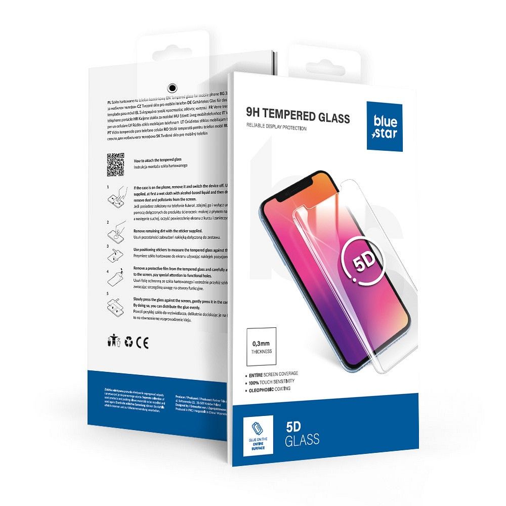 Tvrzené sklo pro Motorola Edge 40 PRO Blue Star 5D, černé
