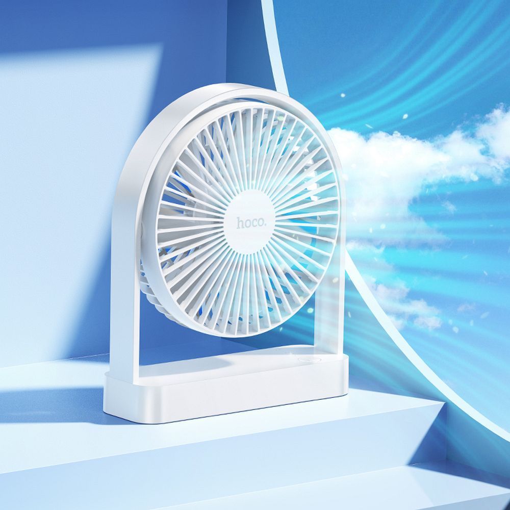 Ultratenký stolní ventilátor HOCO HX65, bílý