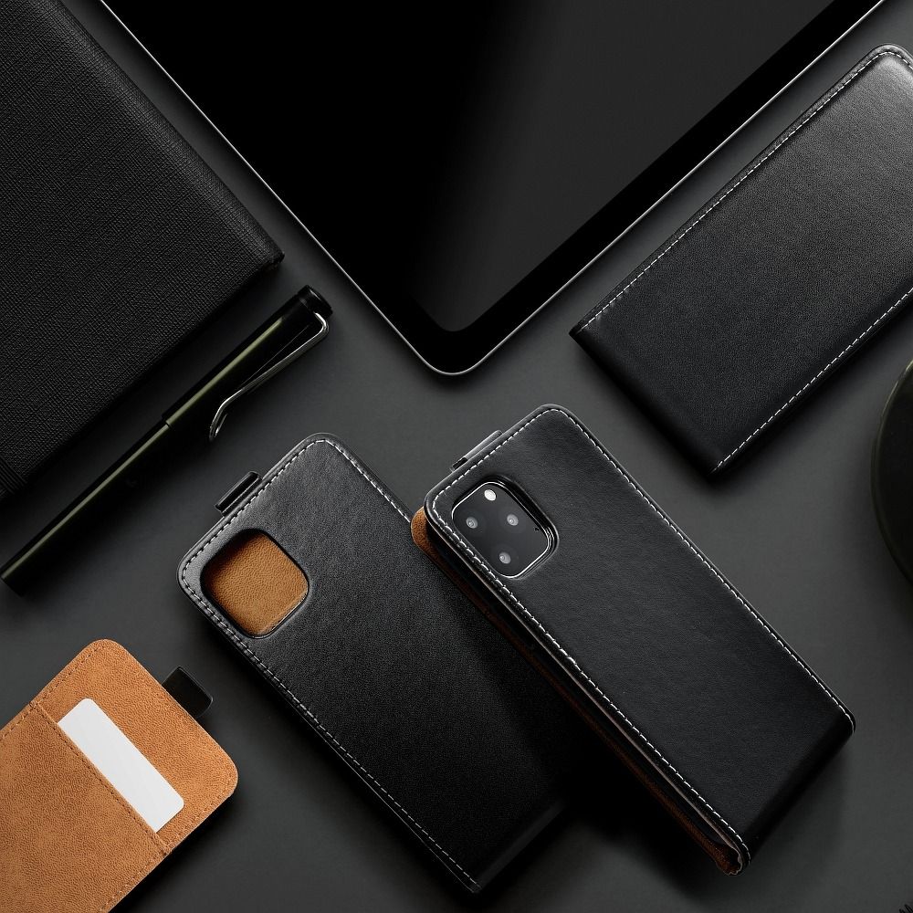 Vertikální pouzdro s výklopným krytem pro Xiaomi Redmi 9 Slim Flexi Fresh, černé